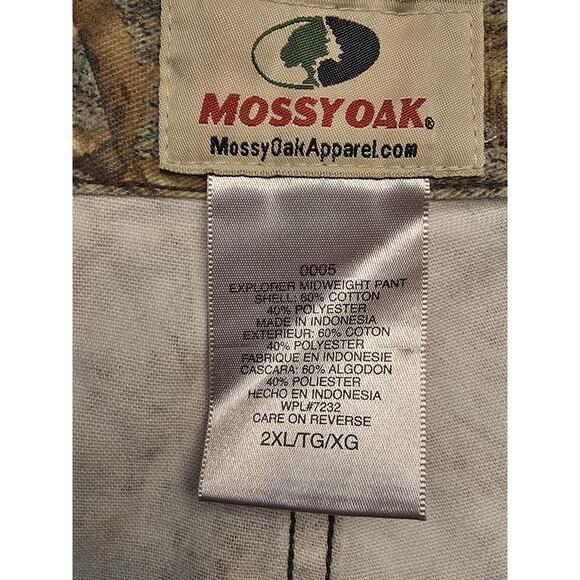 Mossy Oak Duck Blind Camo Pants 2XL (45x31) Cargo Hunting Explorer Adjustable - Picture 2 of 10